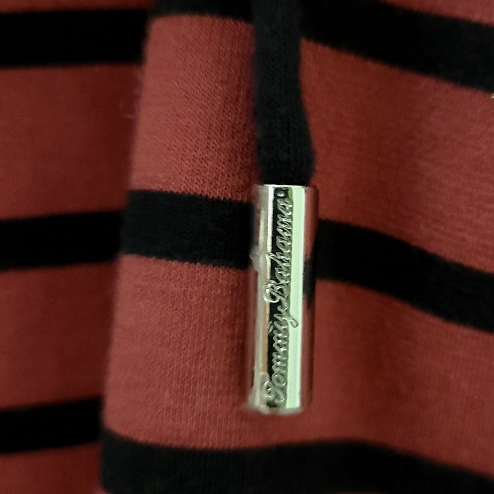 TOMMY BAHAMA Sombra Stripe Drawcord Waist Veranda Dress Red & Black XS-S - Picture 6 of 14